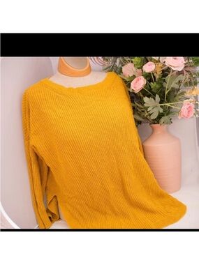 Mustard Ribbed Knit Women's Sweater - Cozy Everyday Pullover